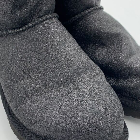 UGG Bailey Bow mini black glitter women’s size 8 like new condition - Picture 12 of 12